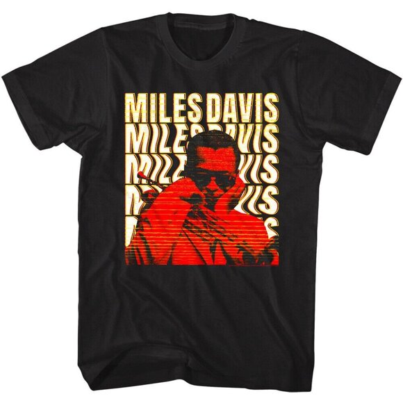 Miles Davis Warped Trumpet Live Jazz Concert Graphic T-Shirt NYC Music Tee 05 - Picture 1 of 5